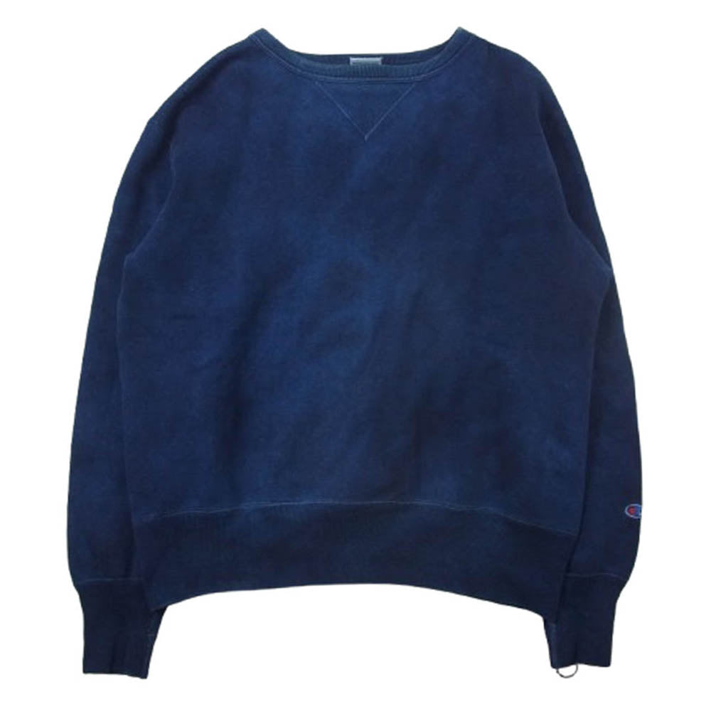 Champion チャンピオン C4-0097 天然藍染 プレミアム ウィーブ クルー スエット ブルー系 XL【中古】