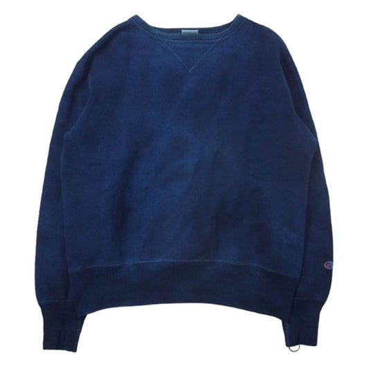 Champion チャンピオン C4-0097 天然藍染 プレミアム ウィーブ クルー スエット ブルー系 XL【中古】