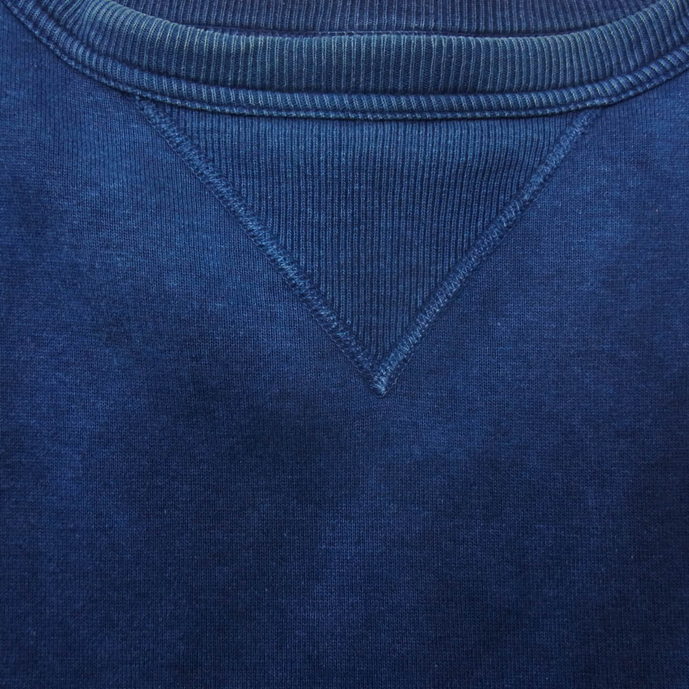 Champion チャンピオン C4-0097 天然藍染 プレミアム ウィーブ クルー スエット ブルー系 XL【中古】