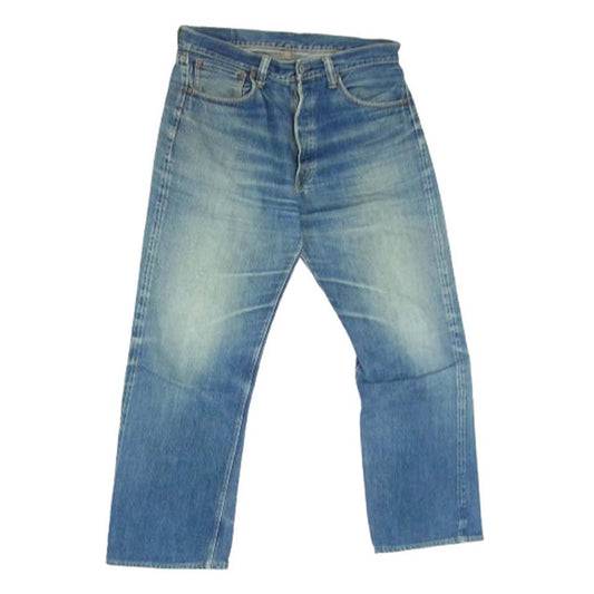 WAREHOUSE ウエアハウス 90s 牛パッチ 裏リベット ボタンフライ デニム パンツ インディゴブルー系 表記サイズ無【中古】