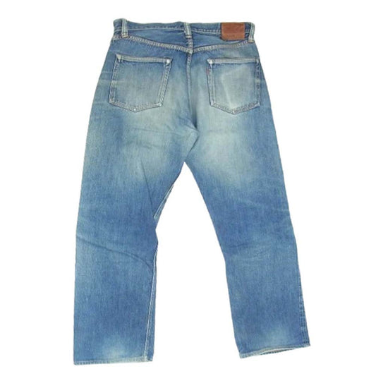 WAREHOUSE ウエアハウス 90s 牛パッチ 裏リベット ボタンフライ デニム パンツ インディゴブルー系 表記サイズ無【中古】