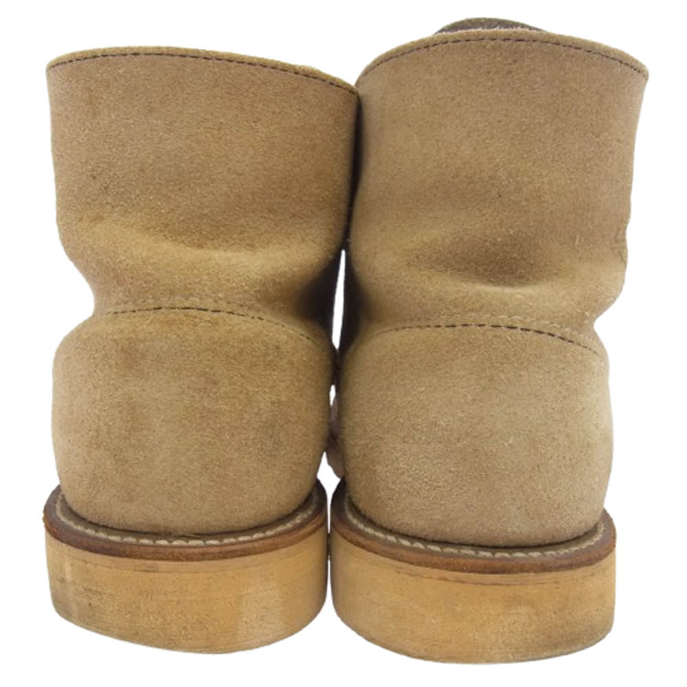 RED WING レッドウィング 8167 四角犬タグ LEGEND MODEL アイリッシュセッター プレーントゥ ブーツ ラフアウト ベージュ系 US7.5E【中古】