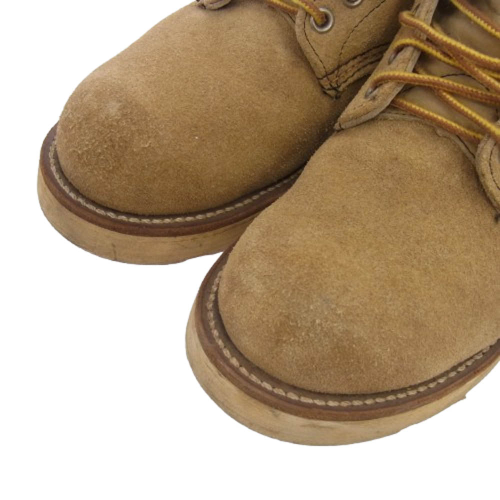 RED WING レッドウィング 8167 四角犬タグ LEGEND MODEL アイリッシュセッター プレーントゥ ブーツ ラフアウト ベージュ系 US7.5E【中古】