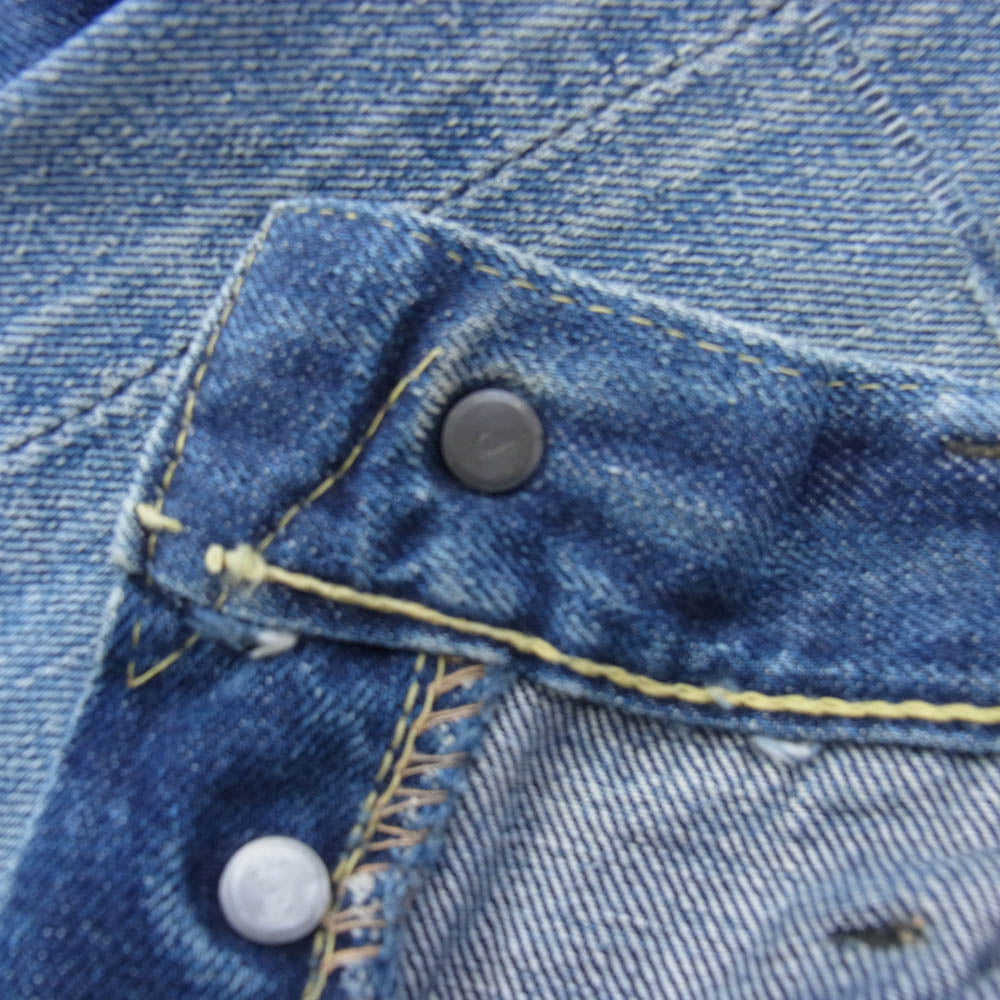 Levi's リーバイス ヴィンテージ オリジナル 60s 501XX ボタン裏刻印J 足長R センターループ デニム パンツ インディゴブルー系 W34inch程度【中古】
