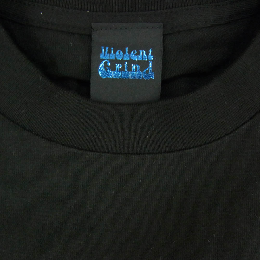 バイオレント グラインド フロント プリント ロゴ 半袖 Tシャツ ブラック系 L【極上美品】【中古】