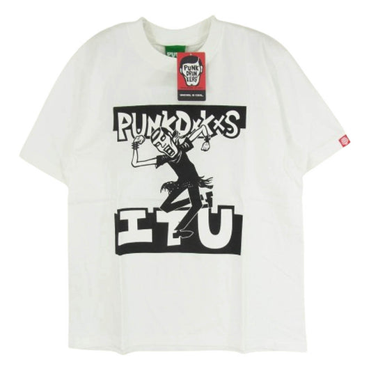 パンク ドランカーズ PDS-10052 フロント プリント ロゴ 半袖 Tシャツ ホワイト系 M【極上美品】【中古】