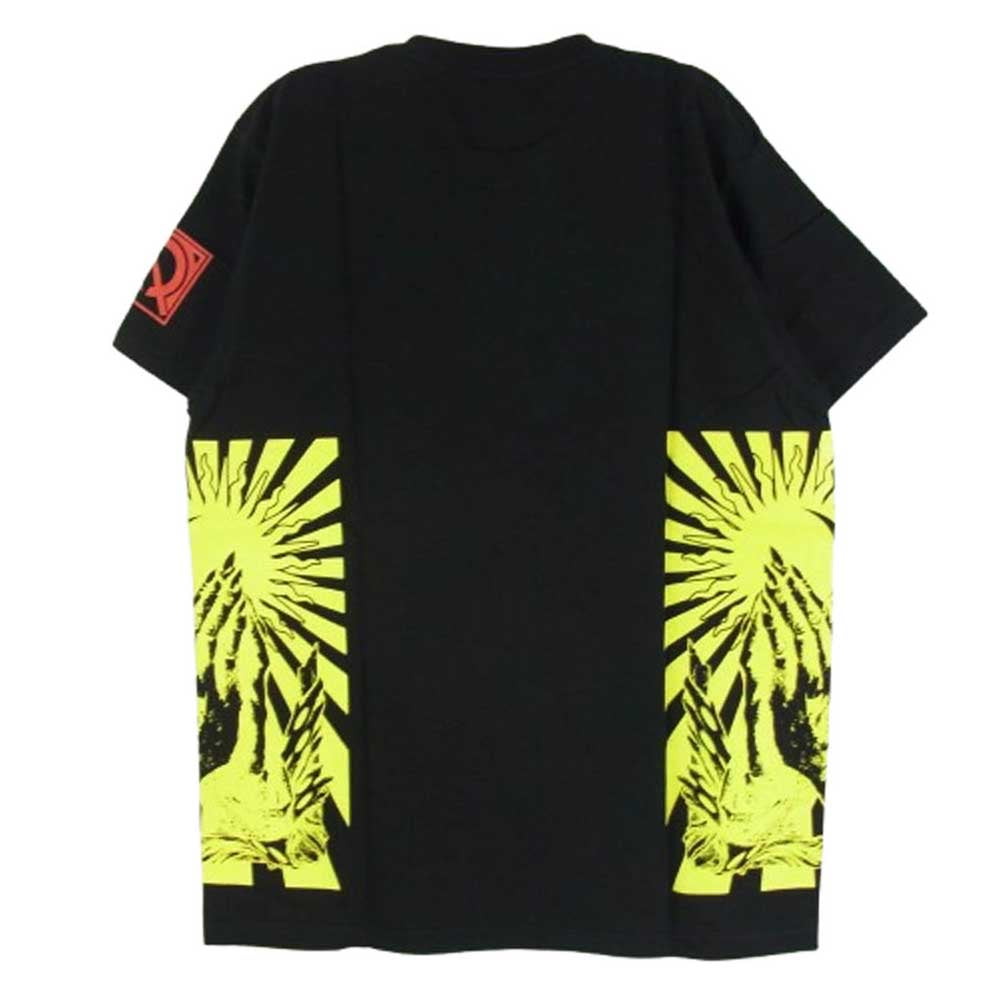 HEX ANTISTYLE ヘックスアンチスタイル フロント プリント ロゴ 半袖 Tシャツ ブラック系 L【極上美品】【中古】