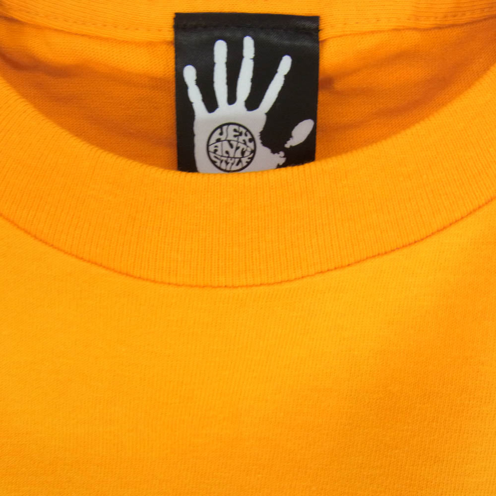 HEX ANTISTYLE ヘックスアンチスタイル フロント プリント ロゴ 半袖 Tシャツ オレンジ系 L【極上美品】【中古】