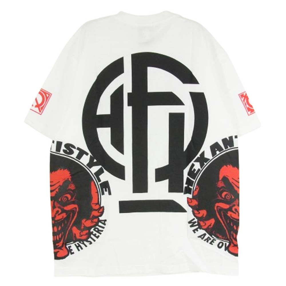 HEX ANTISTYLE ヘックスアンチスタイル フロント プリント ロゴ 長袖 Tシャツ ホワイト系 L【極上美品】【中古】