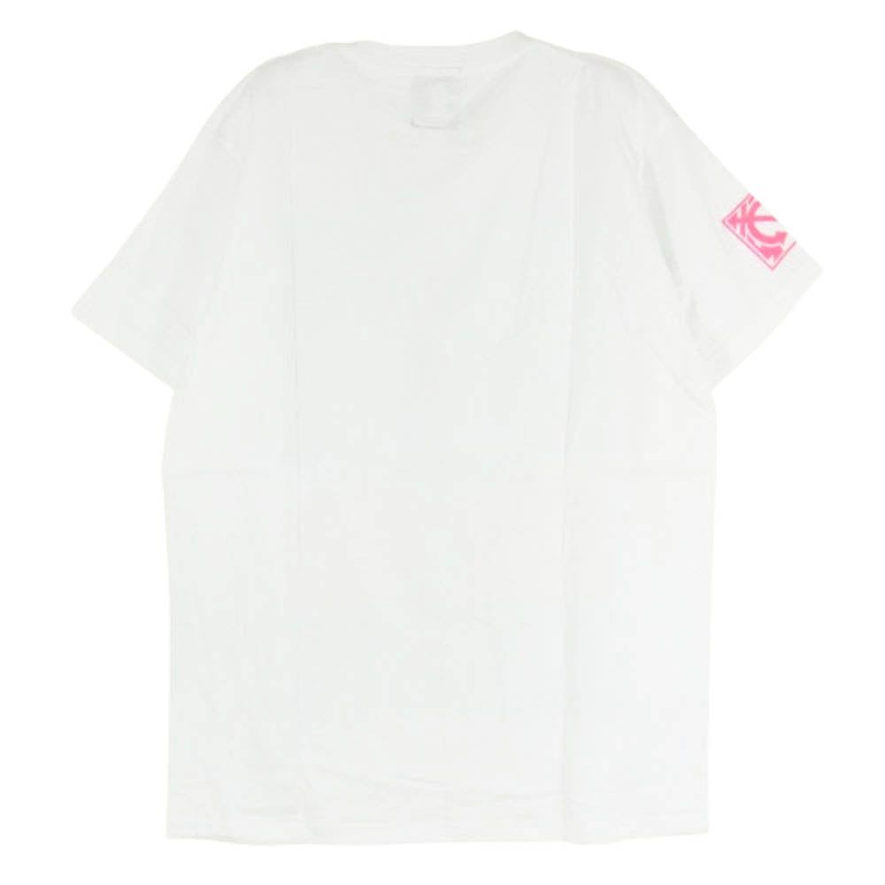 HEX ANTISTYLE ヘックスアンチスタイル フロント プリント ロゴ 半袖 Tシャツ ホワイト系 L【極上美品】【中古】