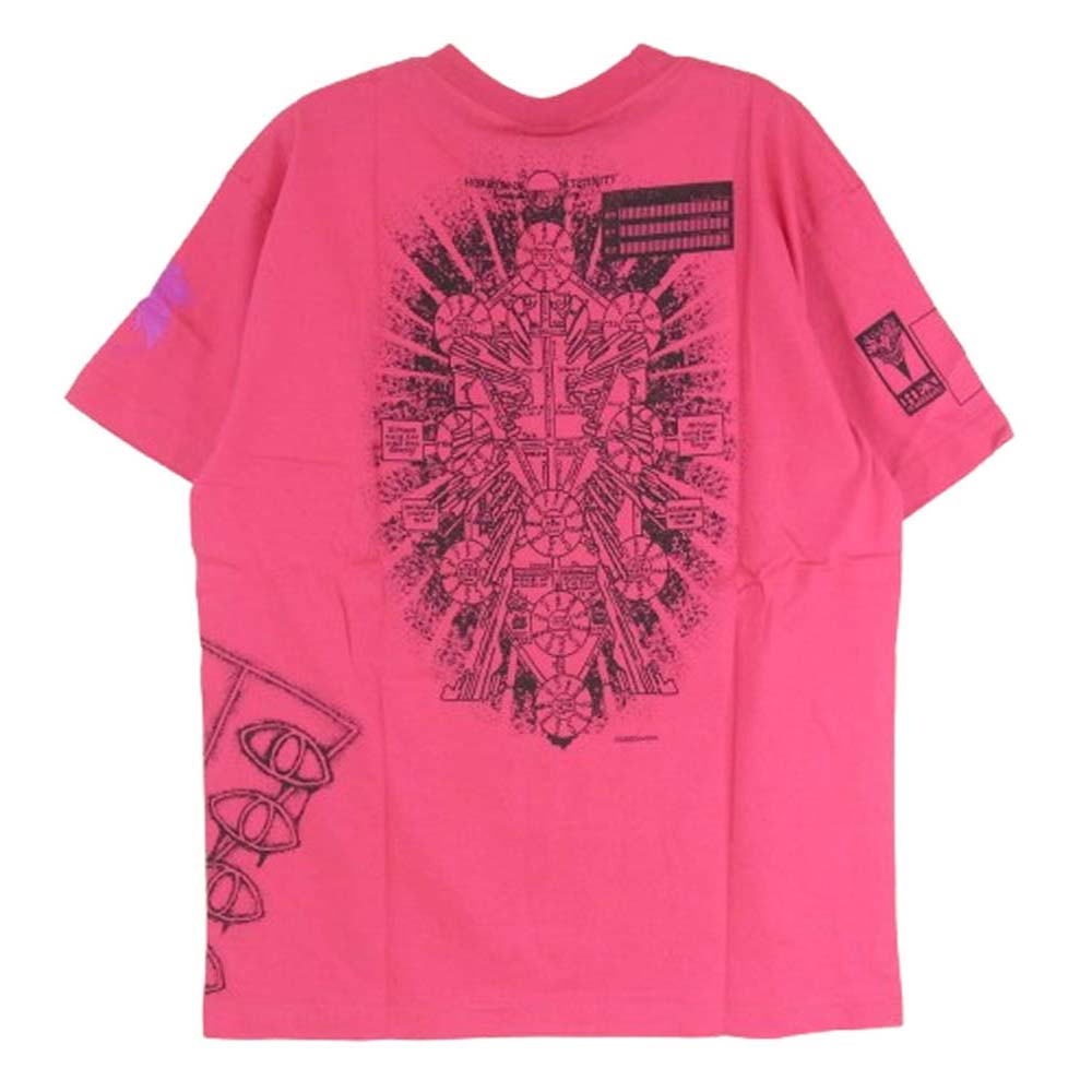 HEX ANTISTYLE ヘックスアンチスタイル フロント プリント ロゴ 半袖 Tシャツ ピンク系 M【極上美品】【中古】