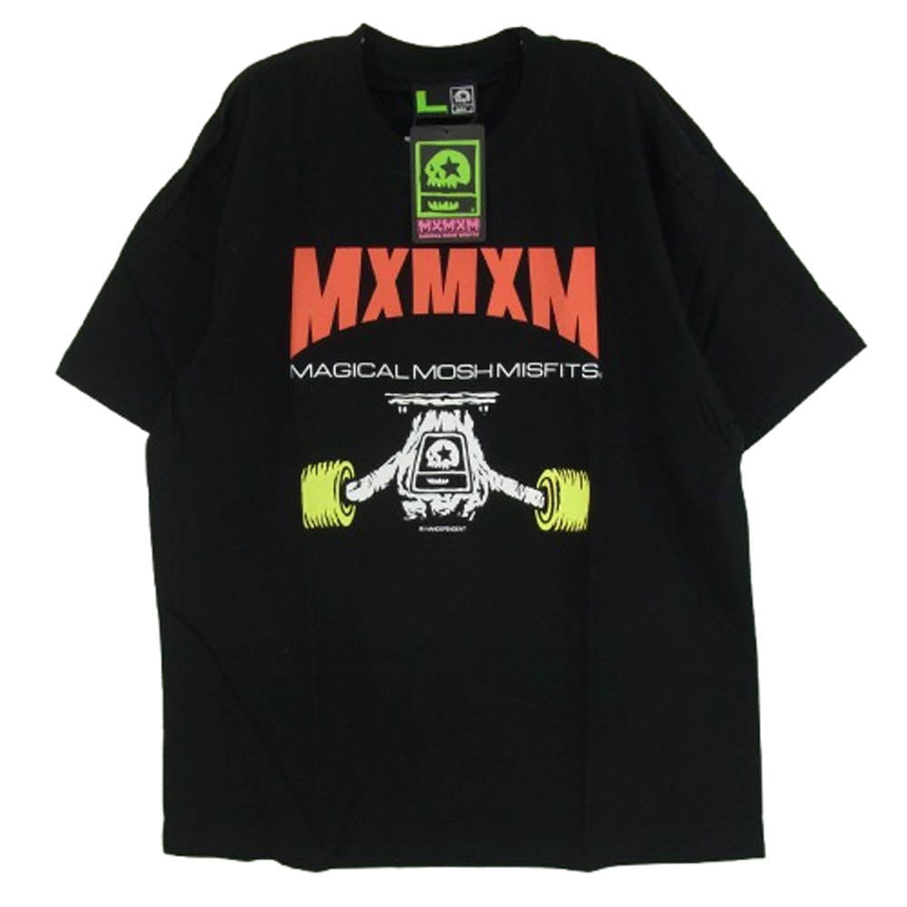 マジカル モッシュミ スフィッツ M502 MxxMxM × THRASHER スラッシャー フロント プリント ロゴ 半袖 Tシャツ ブラック系 L【極上美品】【中古】