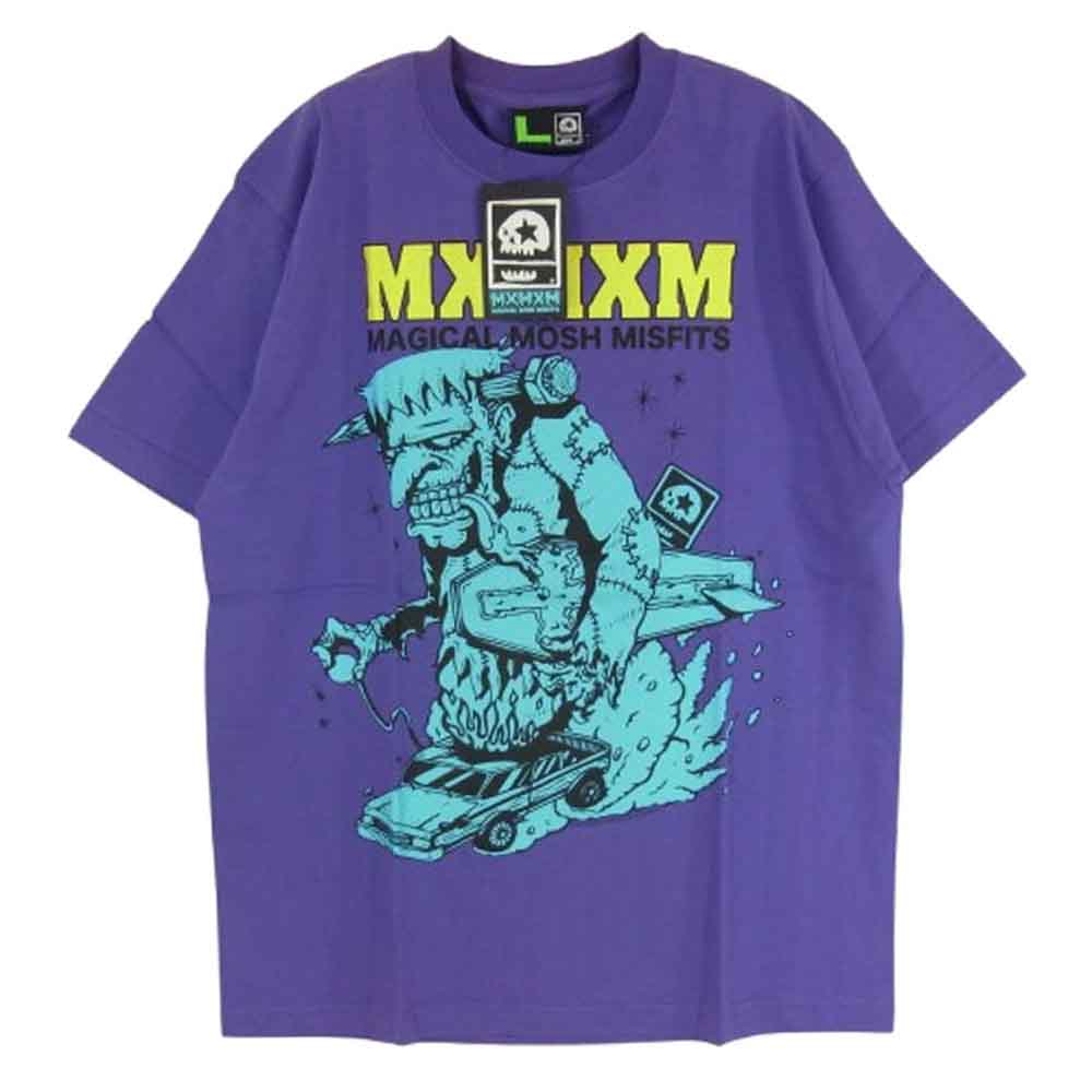 マジカル モッシュミ スフィッツ M777 MxFxCxS TEE フロント プリント ロゴ 半袖 Tシャツ パープル系 L【極上美品】【中古】