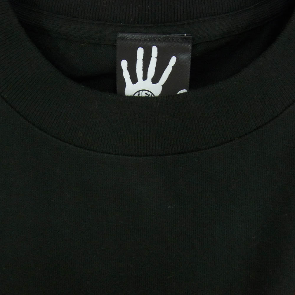 HEX ANTISTYLE ヘックスアンチスタイル フロント プリント ロゴ 半袖 Tシャツ ブラック系 L【極上美品】【中古】