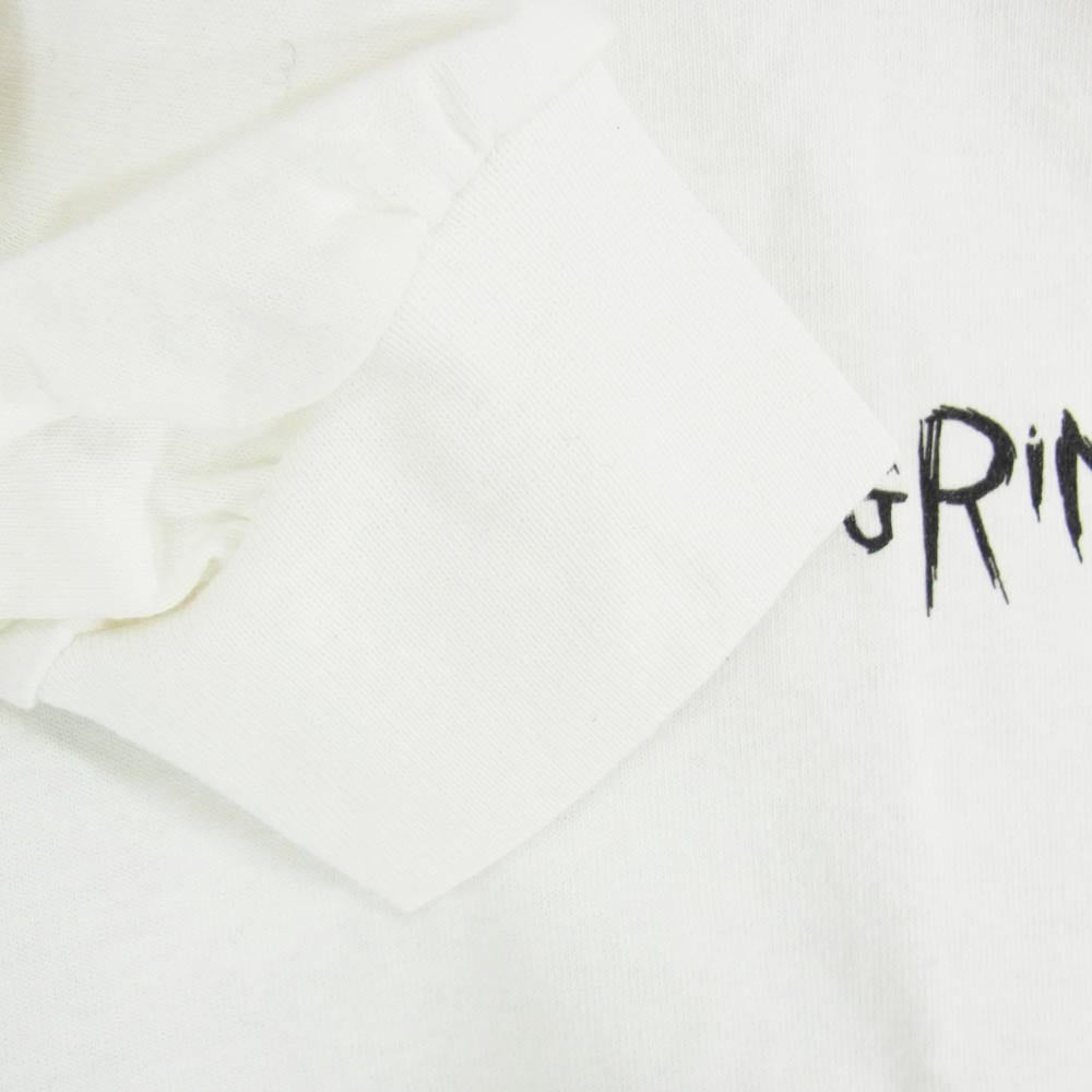 バイオレント グラインド バック プリント ロゴ 長袖 Tシャツ ホワイト系 L【極上美品】【中古】