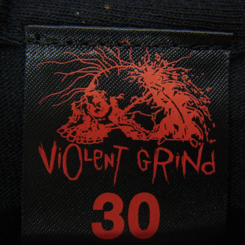 バイオレント グラインド フロント プリント ロゴ 半袖 Tシャツ ブラック系 L【極上美品】【中古】