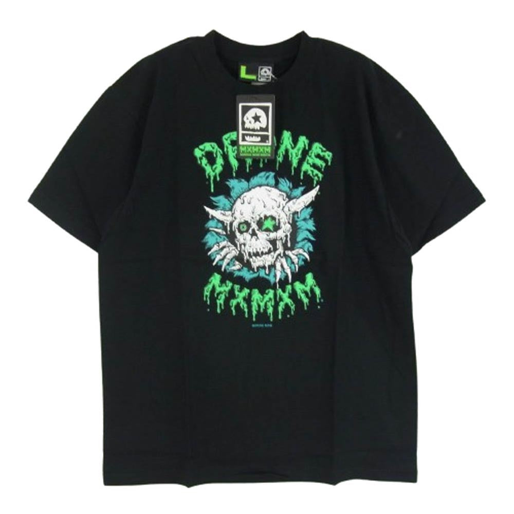 マジカル モッシュミ スフィッツ M712 THE MxMxM DRONE TEE フロント プリント ロゴ 半袖 Tシャツ ブラック系 L【極上美品】【中古】