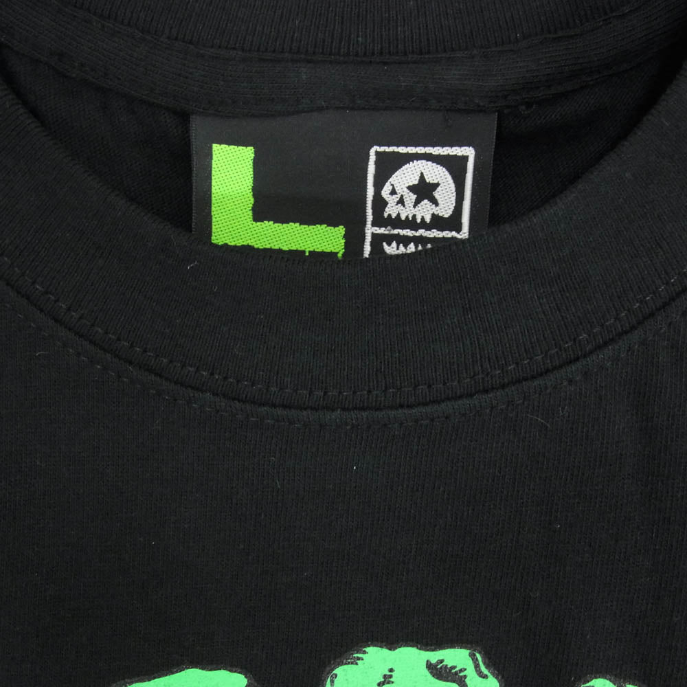 マジカル モッシュミ スフィッツ M712 THE MxMxM DRONE TEE フロント プリント ロゴ 半袖 Tシャツ ブラック系 L【極上美品】【中古】