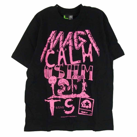 マジカル モッシュミ スフィッツ フロント プリント ロゴ 半袖 Tシャツ ブラック系 L【極上美品】【中古】