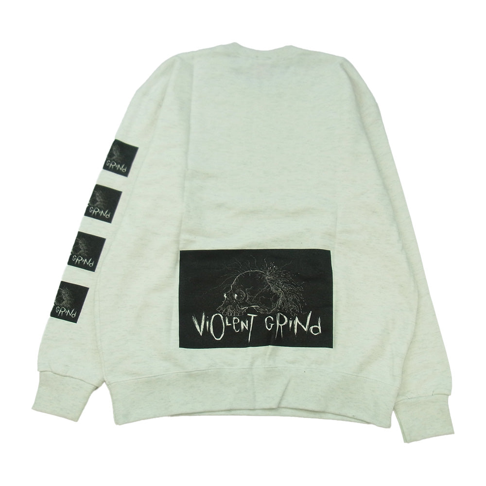 バイオレント グラインド フロント プリント ロゴ スウェット トレーナー グレー系 XL【極上美品】【中古】