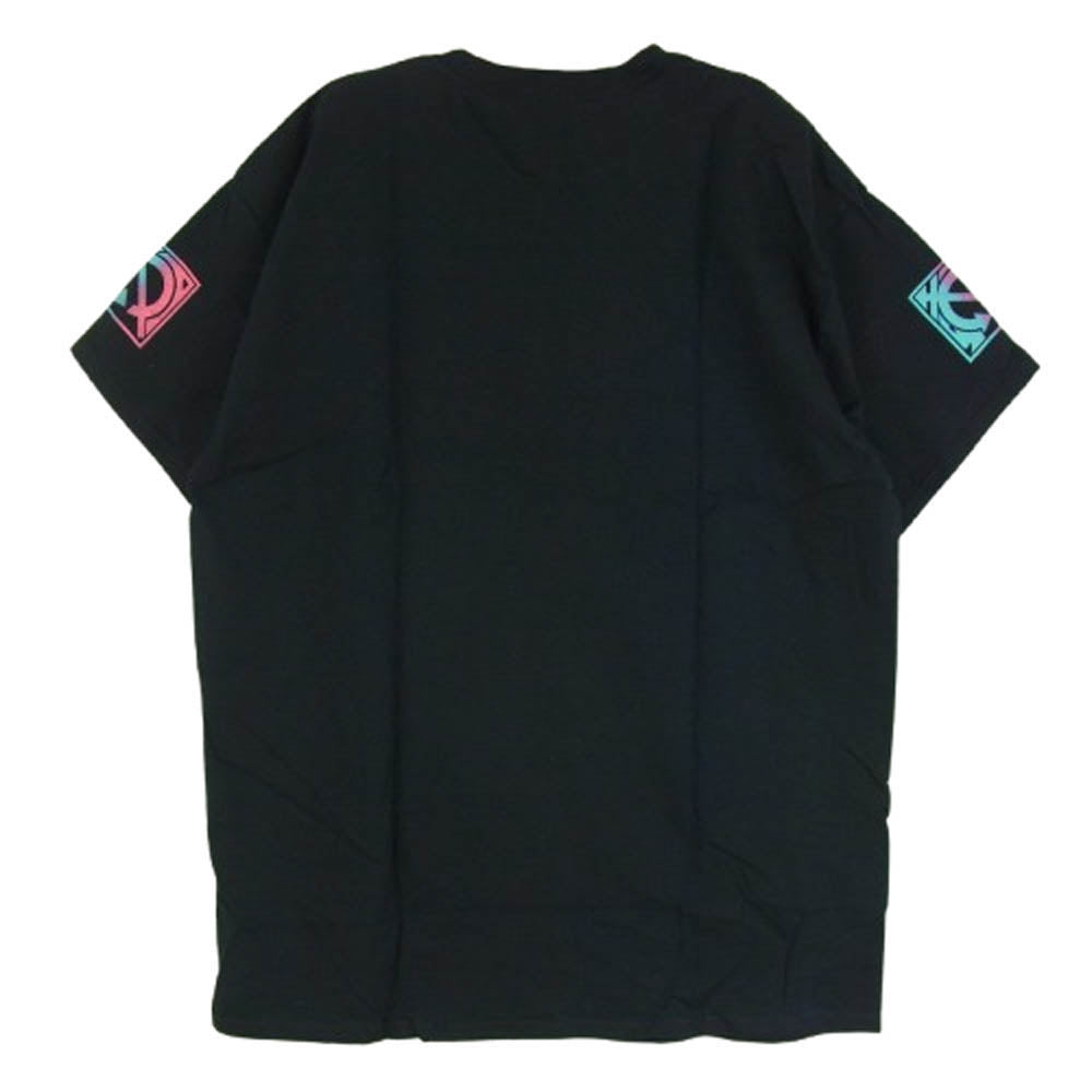 HEX ANTISTYLE ヘックスアンチスタイル フロント プリント ロゴ 半袖 Tシャツ ブラック系 L【極上美品】【中古】