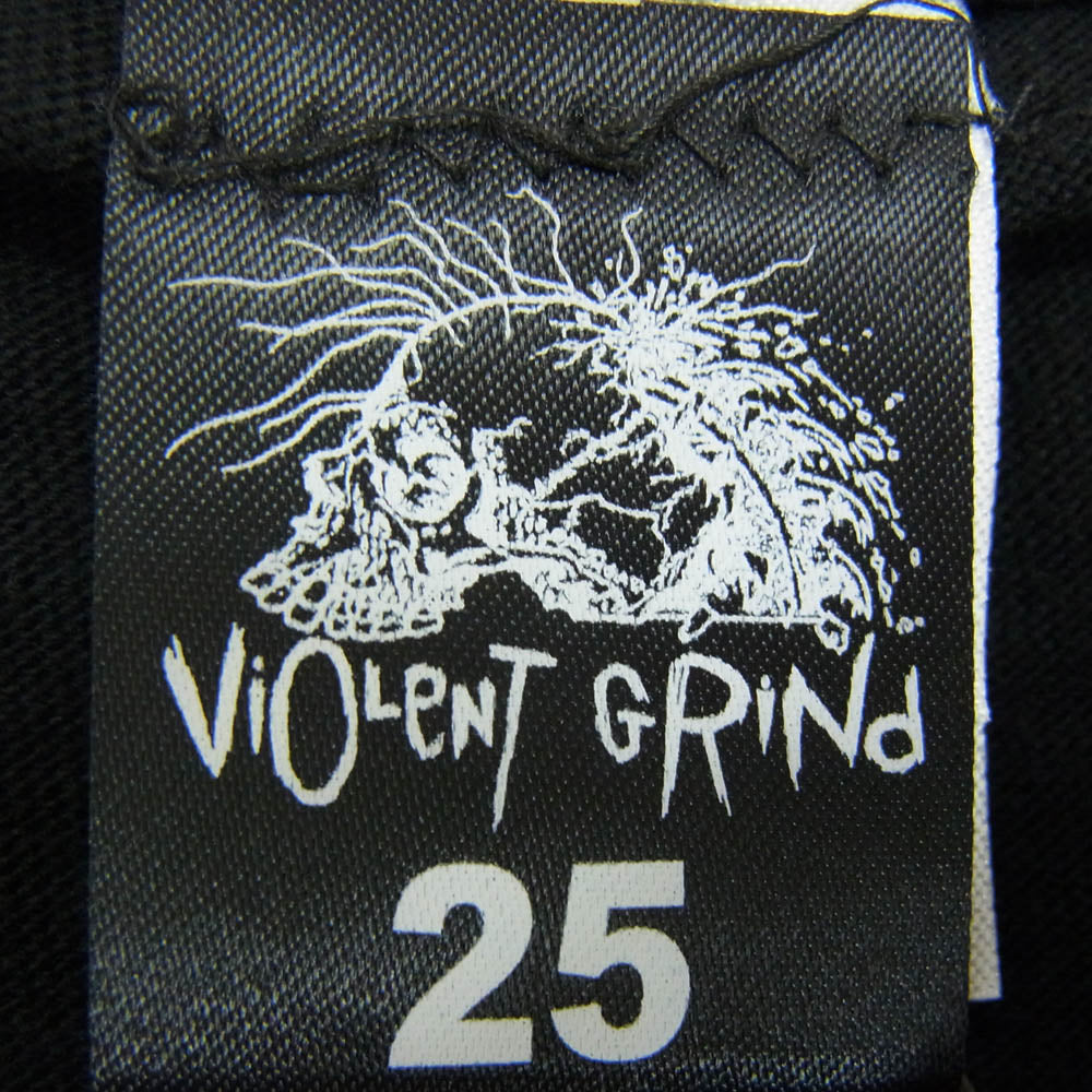 バイオレント グラインド フロント プリント ロゴ 半袖 Tシャツ ブラック系 M【極上美品】【中古】