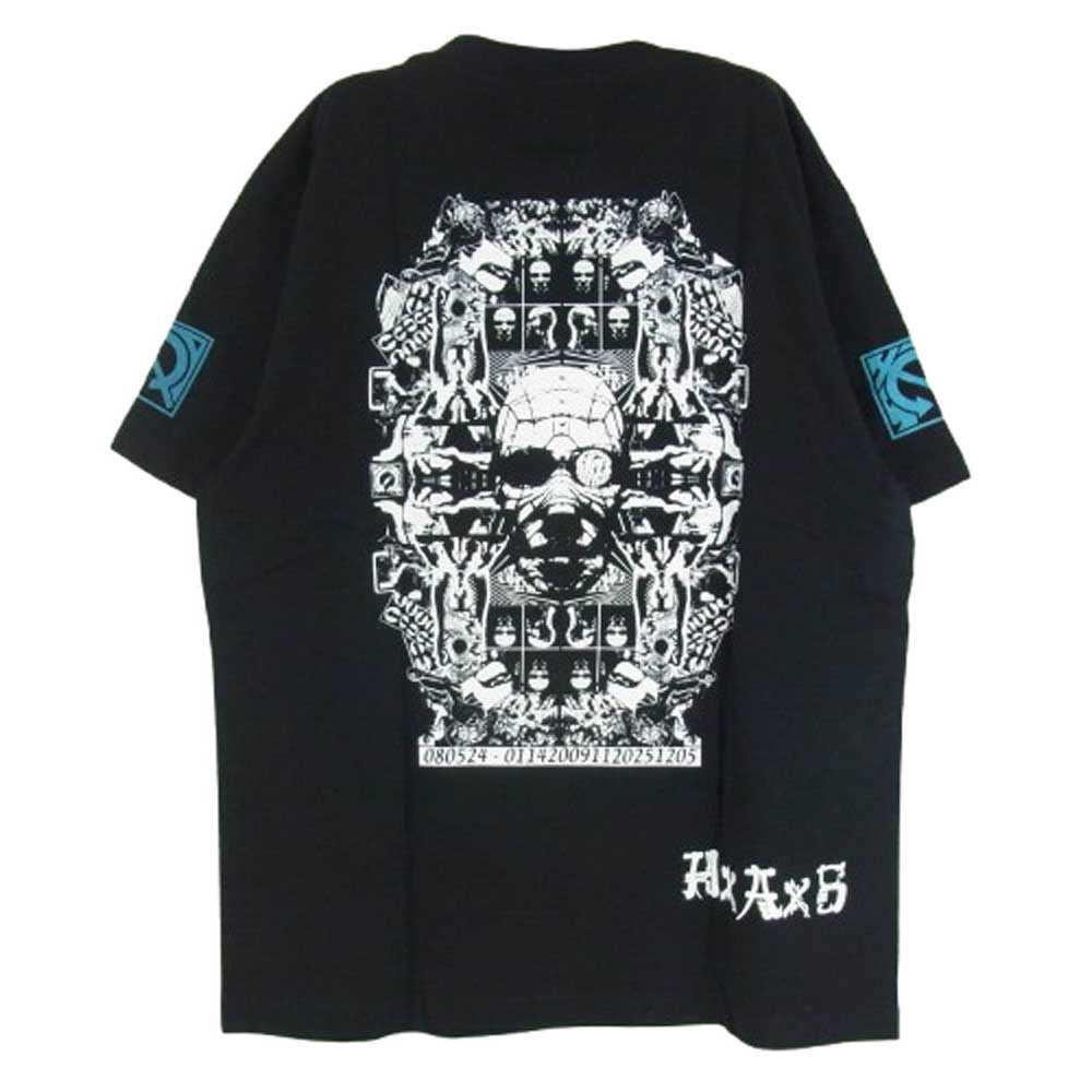 HEX ANTISTYLE ヘックスアンチスタイル フロント プリント ロゴ 半袖 Tシャツ ブラック系 L【極上美品】【中古】
