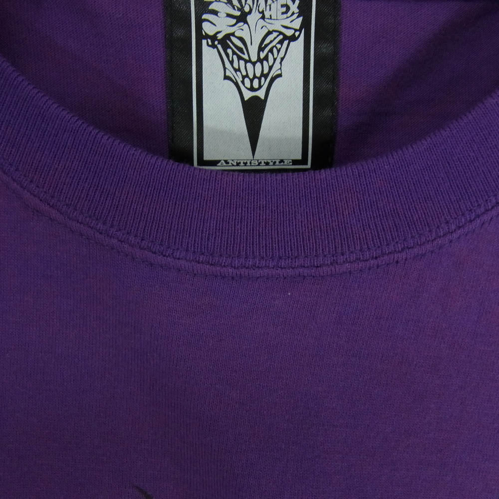 HEX ANTISTYLE ヘックスアンチスタイル フロント プリント ロゴ 半袖 Tシャツ パープル系 L【美品】【中古】