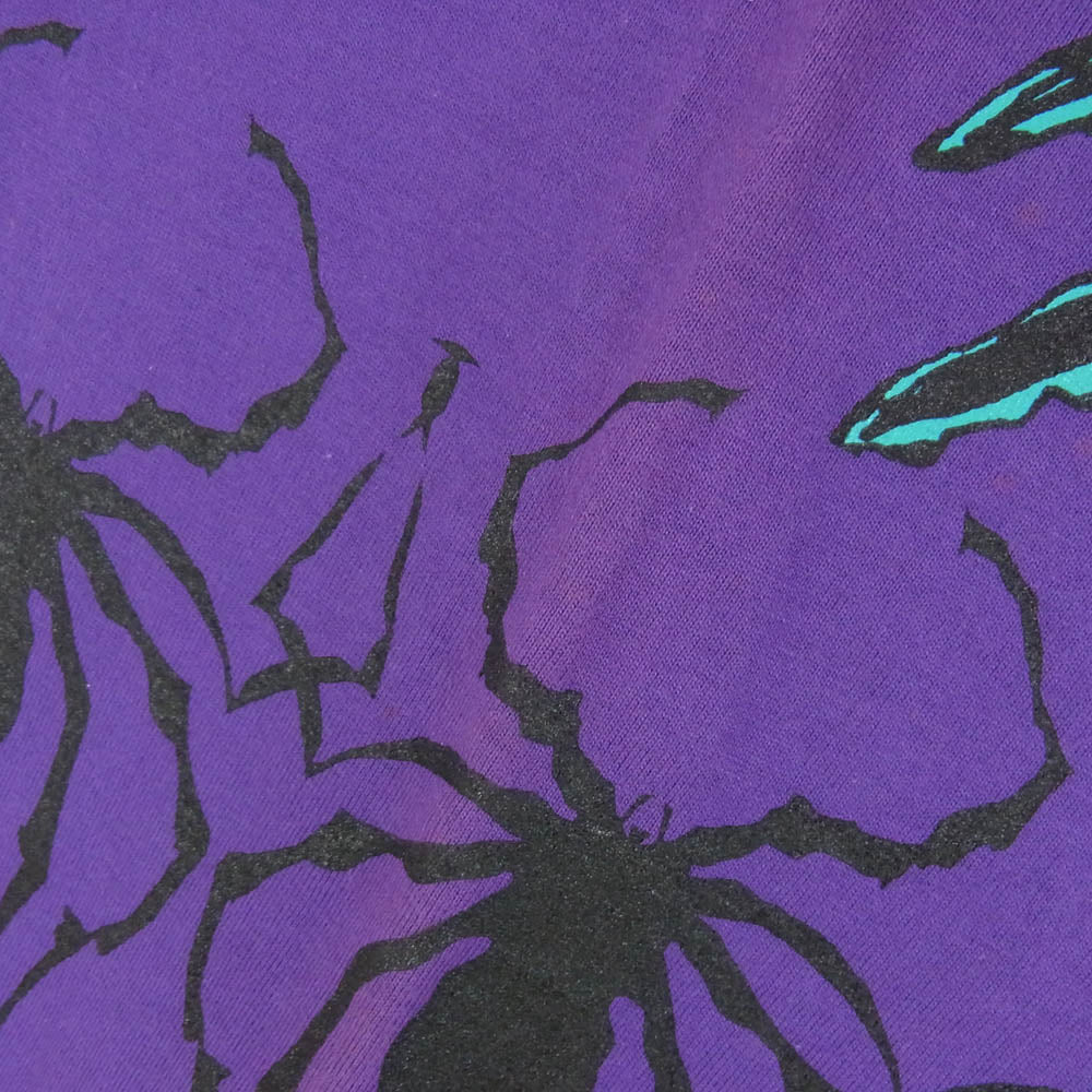 HEX ANTISTYLE ヘックスアンチスタイル フロント プリント ロゴ 半袖 Tシャツ パープル系 L【美品】【中古】