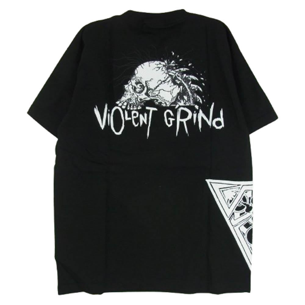 バイオレント グラインド フロント プリント ロゴ 半袖 Tシャツ ブラック系 M【極上美品】【中古】