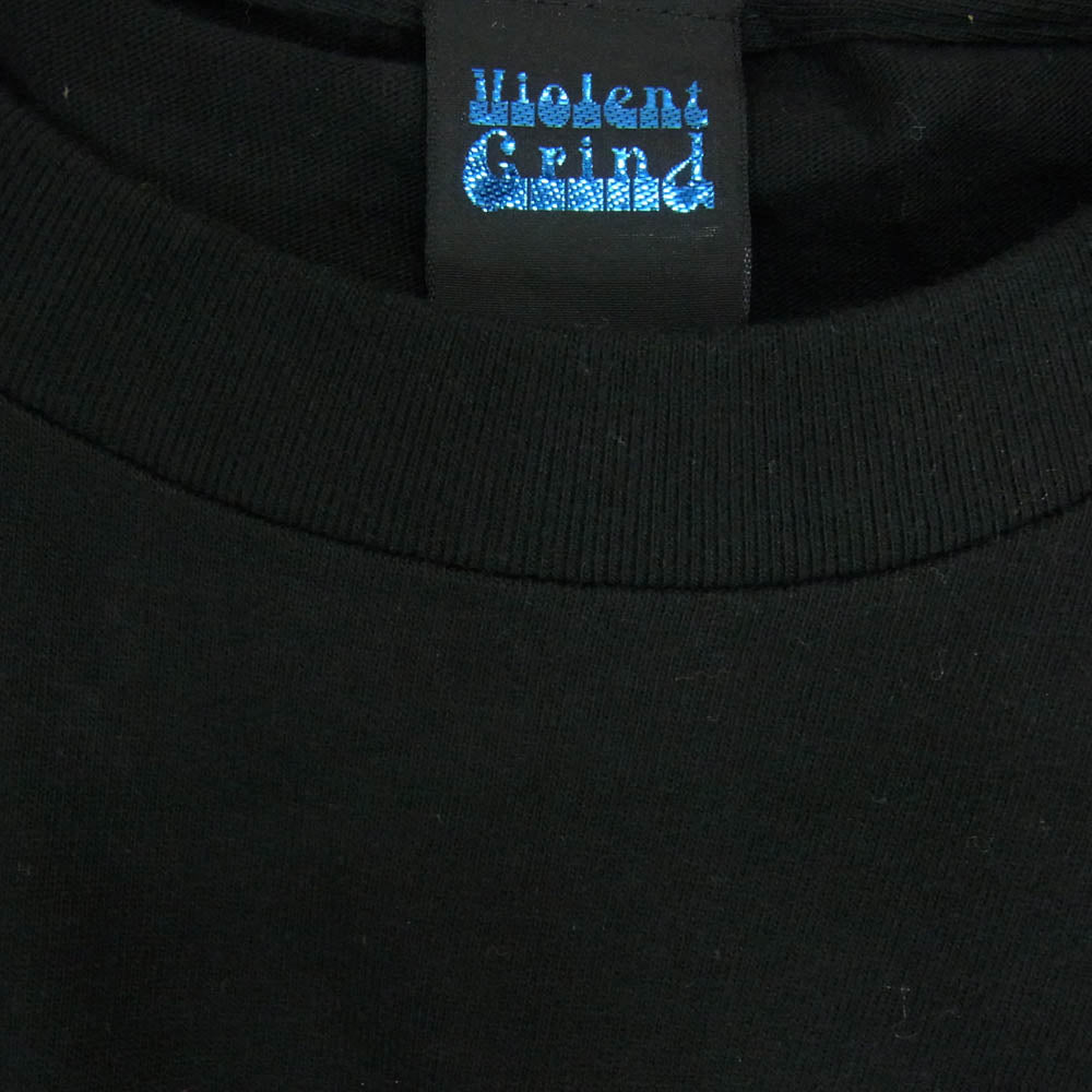 バイオレント グラインド フロント プリント ロゴ 半袖 Tシャツ ブラック系 M【極上美品】【中古】