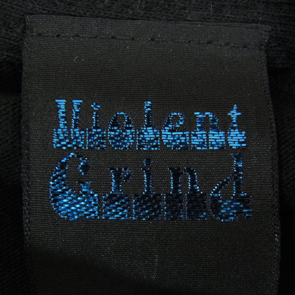 バイオレント グラインド フロント プリント ロゴ 半袖 Tシャツ ブラック系 M【極上美品】【中古】