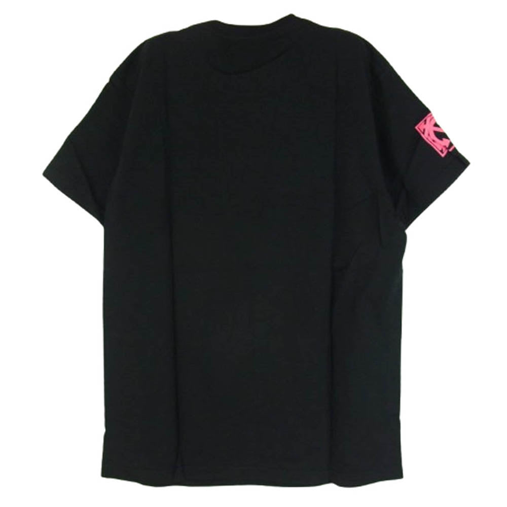 HEX ANTISTYLE ヘックスアンチスタイル フロント プリント ロゴ 半袖 Tシャツ ブラック系 L【極上美品】【中古】