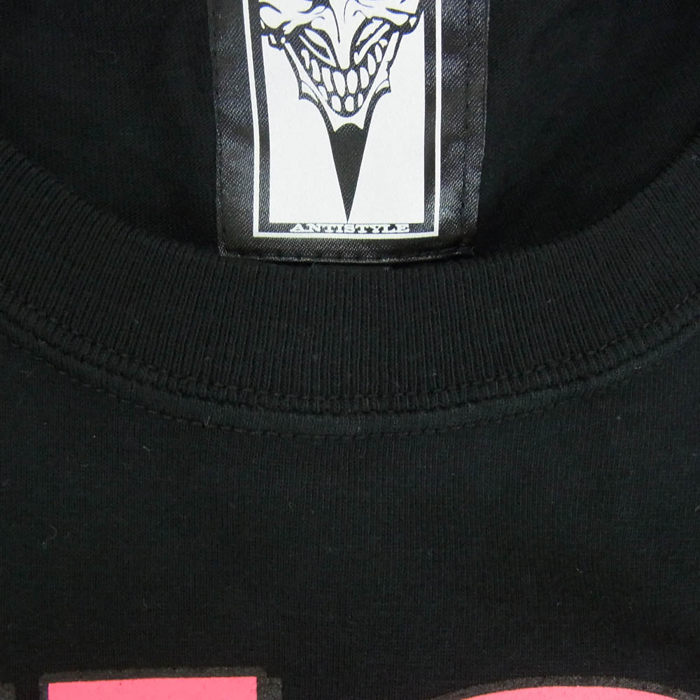 HEX ANTISTYLE ヘックスアンチスタイル フロント プリント ロゴ 半袖 Tシャツ ブラック系 L【極上美品】【中古】