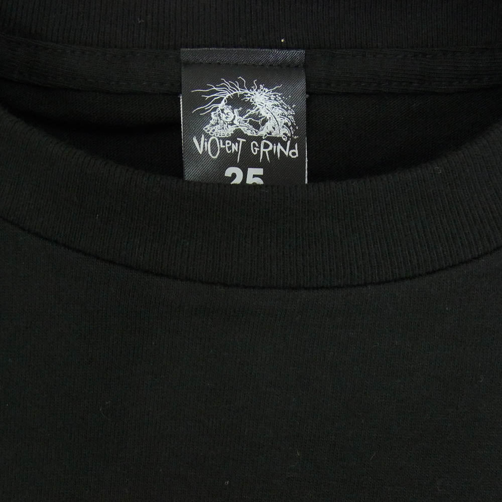 バイオレント グラインド フロント プリント ロゴ 半袖 Tシャツ ブラック系 L【極上美品】【中古】