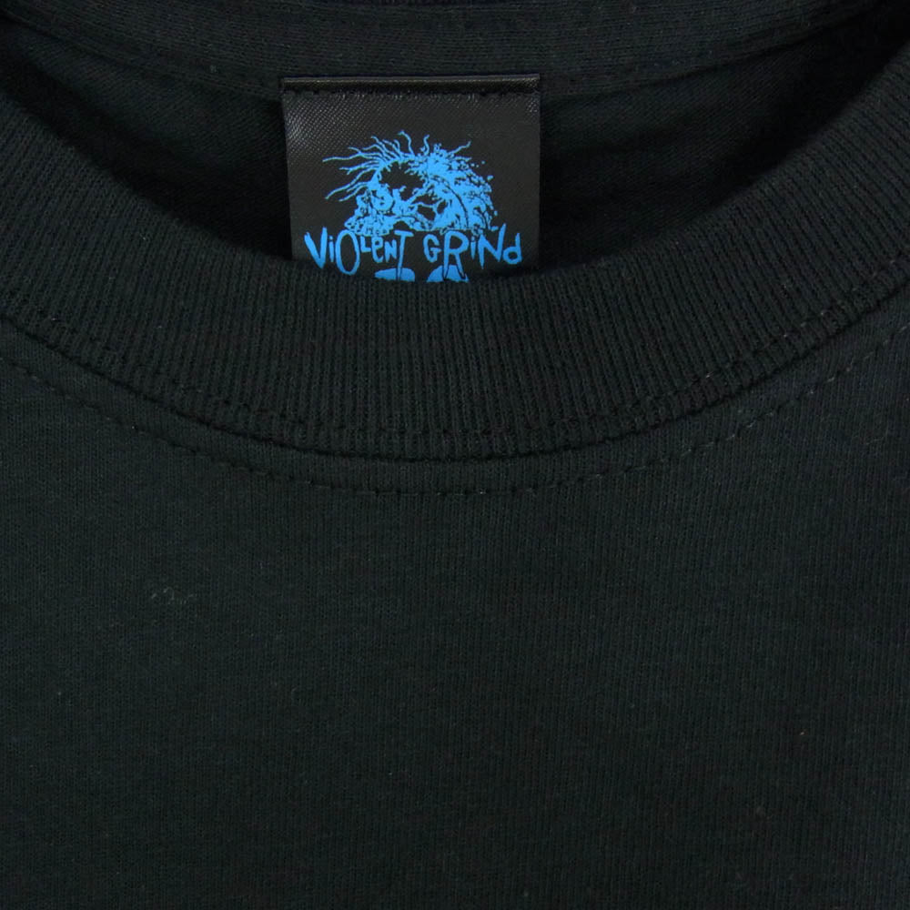 バイオレント グラインド バック プリント ロゴ 半袖 Tシャツ ブラック系 L【極上美品】【中古】