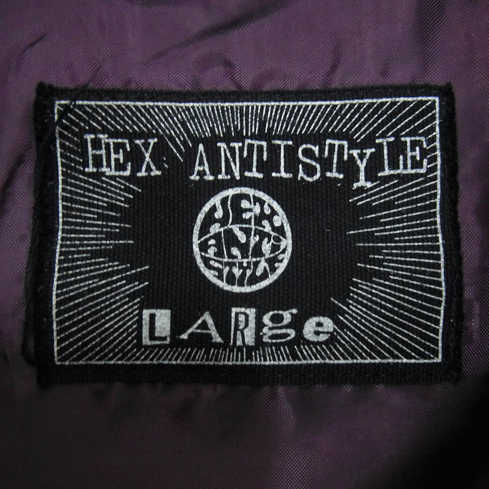 HEX ANTISTYLE ヘックスアンチスタイル ロゴ 刺繍 フード パーカージャケット ブラウン系 L【中古】