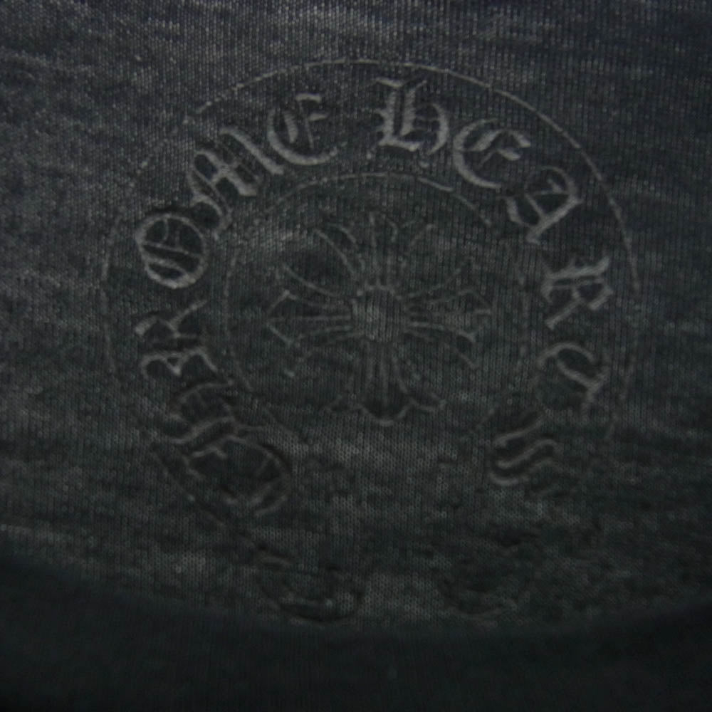 CHROME HEARTS クロムハーツ（原本無） 国内正規品 CH PLUS L/S バックCHプラス スクロールラベルプリント ロングスリーブ 長袖 Tシャツ カットソー ブラック系 M【中古】