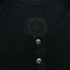 CHROME HEARTS クロムハーツ（原本無） 国内正規品 BS FLARE BUTTON THERMAL HENLY BSフレアボタン レザーCHクロスパッチ LS ヘンリーネック サーマル カットソー ブラック系 M【中古】