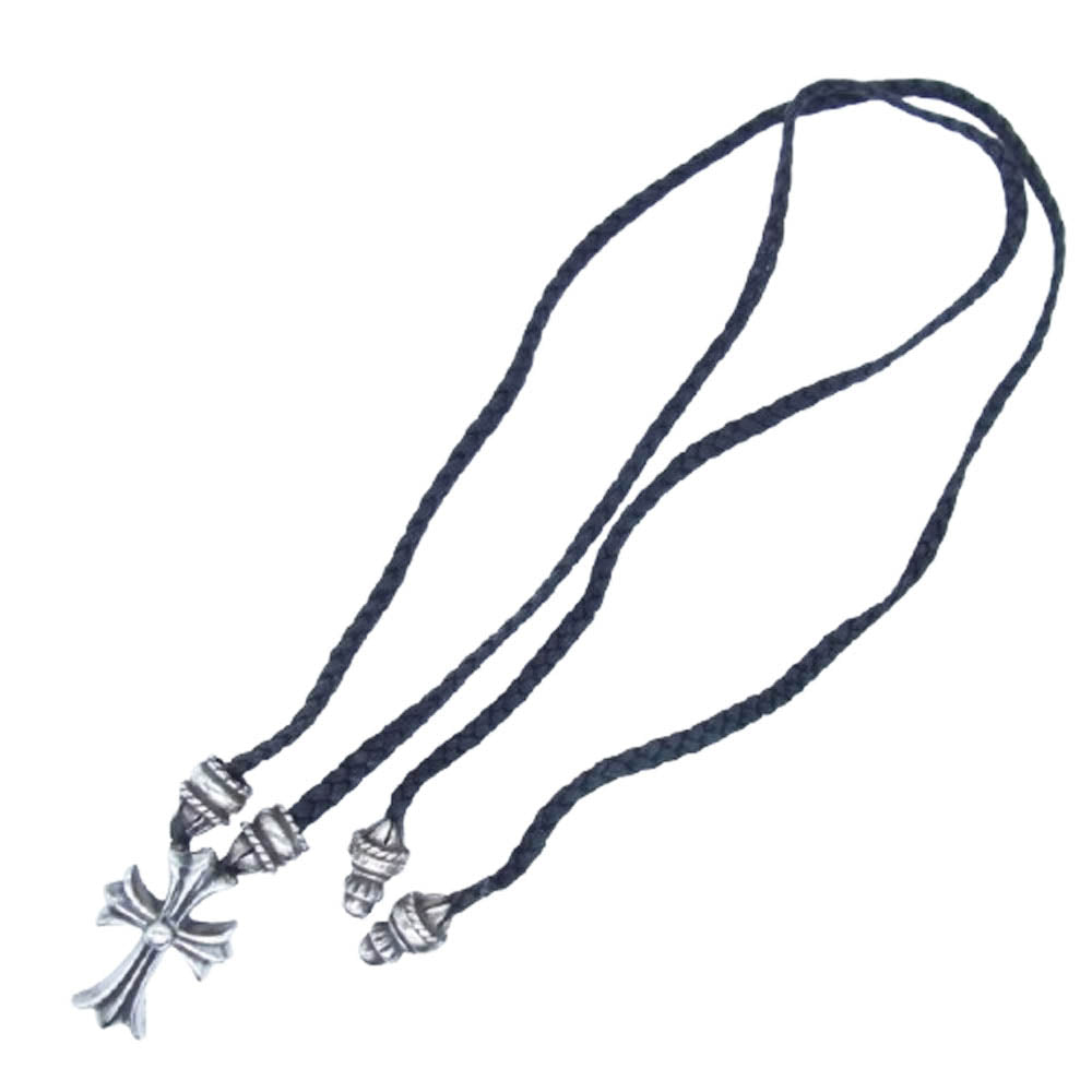 CHROME HEARTS クロムハーツ（原本無） CH CROSS SML スモール CHクロス ボロチップ クリンプト レザーブレード ブラック系 シルバー系【中古】
