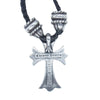 CHROME HEARTS クロムハーツ（原本無） CH CROSS SML スモール CHクロス ボロチップ クリンプト レザーブレード ブラック系 シルバー系【中古】
