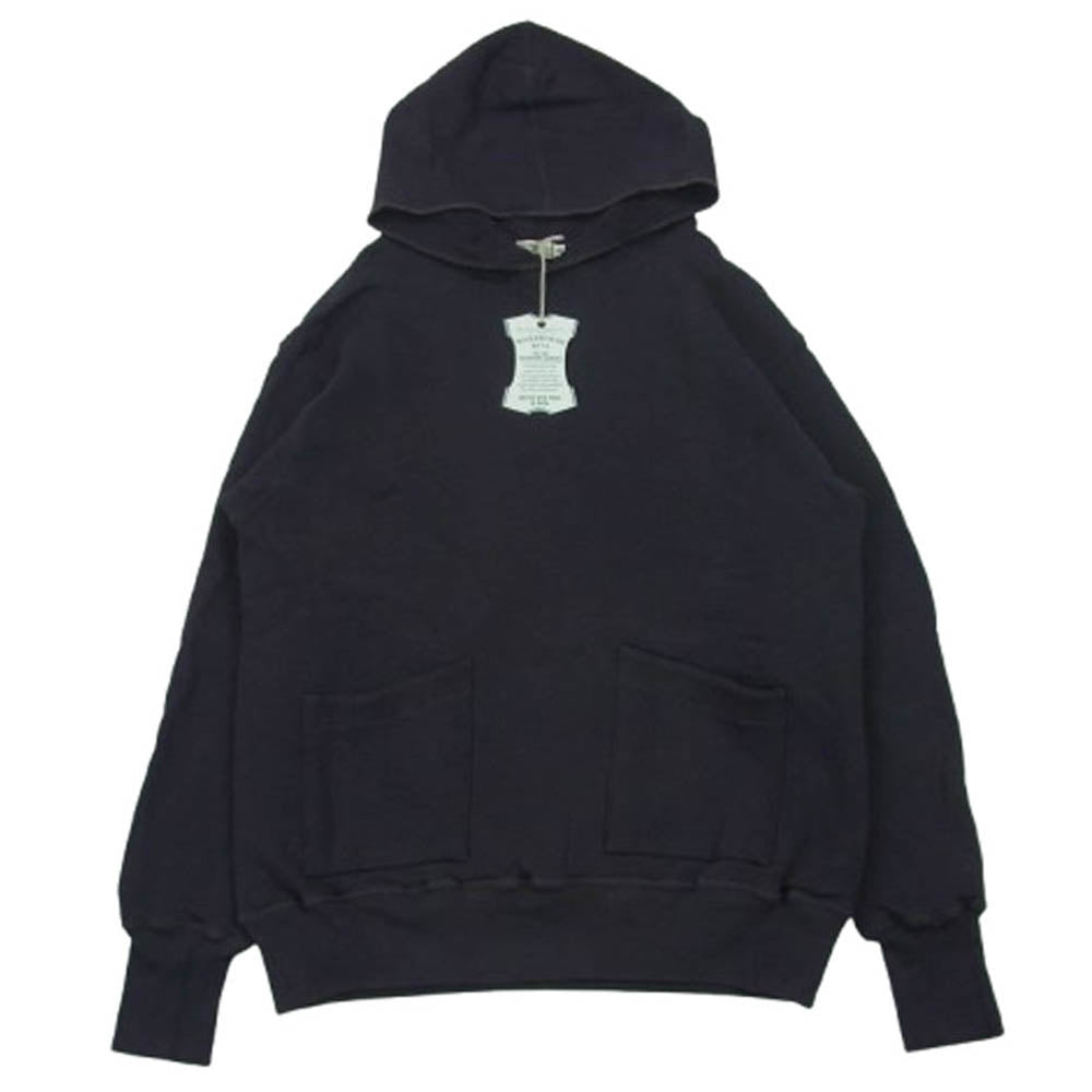 WAREHOUSE ウエアハウス 453 SEPARATE POCKET HOODIE セパレート ポケット フーディー プルオーバー ダークネイビー系 40【中古】