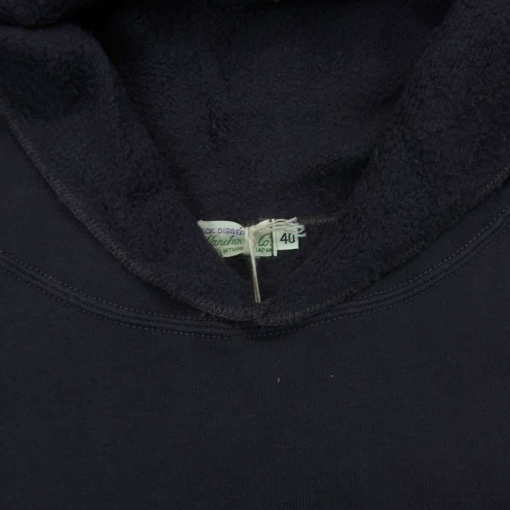 WAREHOUSE ウエアハウス 453 SEPARATE POCKET HOODIE セパレート ポケット フーディー プルオーバー ダークネイビー系 40【中古】