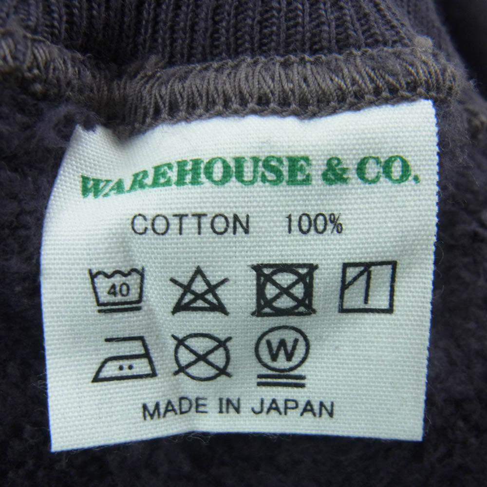 WAREHOUSE ウエアハウス 453 SEPARATE POCKET HOODIE セパレート ポケット フーディー プルオーバー ダークネイビー系 40【中古】