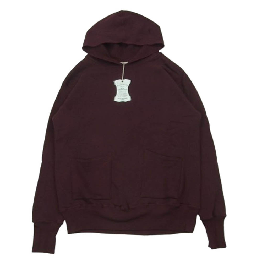 WAREHOUSE ウエアハウス 453 SEPARATE POCKET HOODIE セパレート ポケット フーディー プルオーバー ワインレッド系 40【中古】