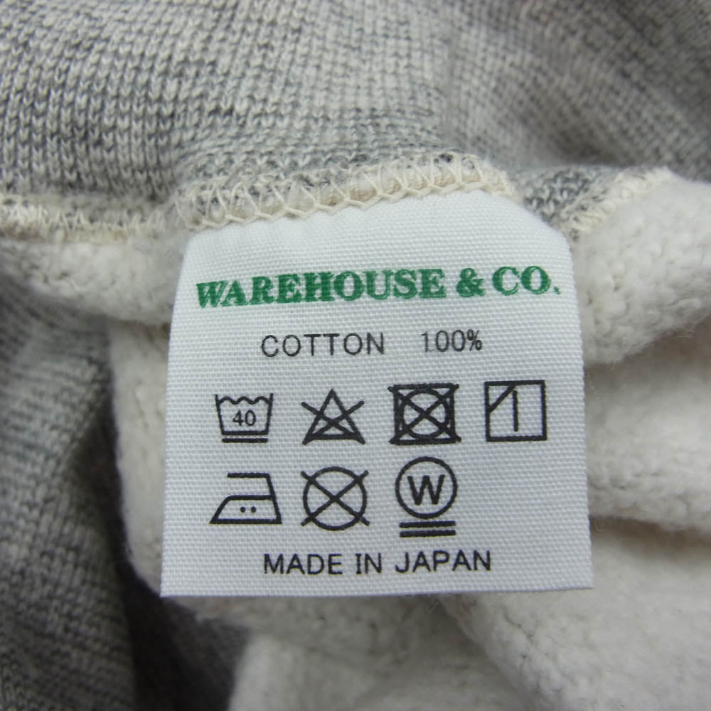 WAREHOUSE ウエアハウス 453 SEPARATE POCKET HOODIE セパレート ポケット フーディー プルオーバー グレー系 40【中古】