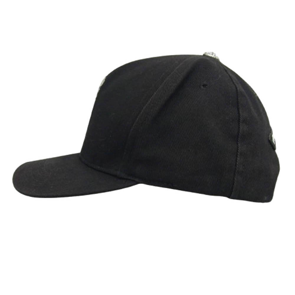 CHROME HEARTS クロムハーツ（原本無） 国内正規品 Vertical Logo Trucker Cap バーティカルロゴ刺繍 クロスボール トラッカーキャップ ブラック系【中古】