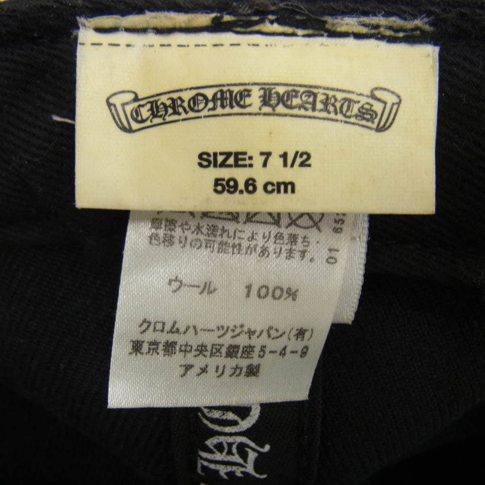 CHROME HEARTS クロムハーツ（原本無） 国内正規品 BASEBALL TRUCKER CHロゴ刺繍 ベースボール トラッカーキャップ ブラック系【中古】