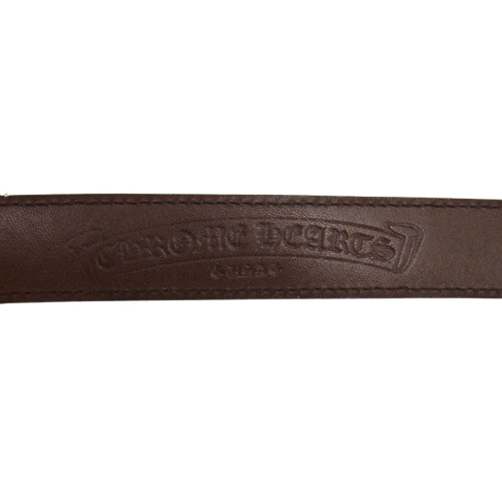 CHROME HEARTS クロムハーツ（原本無） BLT ROLLER 3PC 1.0 1.0inch ローラー バックル レザー ベルト ダークブラウン系 32【中古】
