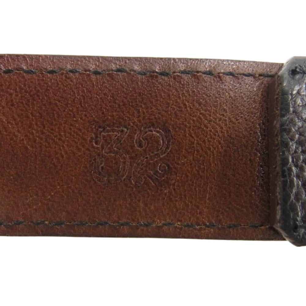 CHROME HEARTS クロムハーツ（原本無） BLT ROLLER 3PC 1.0 1.0inch ローラー バックル レザー ベルト ダークブラウン系 32【中古】